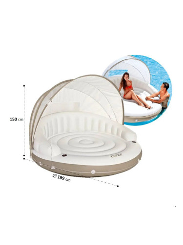 Надуваем остров 199x150 см, INTEX 58292EU Canopy Island