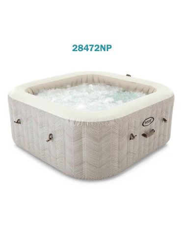 Джакузи надуваемо 196x71 см, INTEX 28472NP PureSpa Chevron Bubble Deluxe, до 6 човека