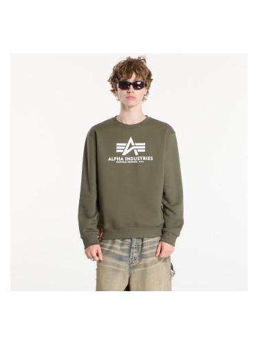Суитшърт Alpha Industries Basic Hoody Small Logo II Dark Olive L