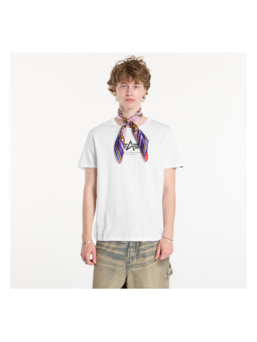 Тениска Alpha Industries Basic T-Shirt Contrast Stitch White L