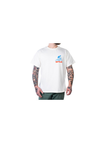Shooos Pedal Power Off White Tee Unisex - Тениски Shooos - Бял - 4130-paliwhi-L - Size: L