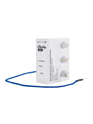 Wi-Fi Smart електромер, 230VAC, Shelly 3EM-63T Gen3, трифазен, 261941