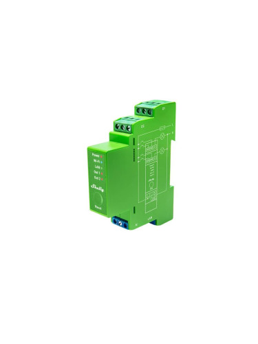 Wi-Fi Smart димер, 110~230VAC, 2 канала, електромер, DIN, Shelly PRO Dimmer 2PM, 268179S