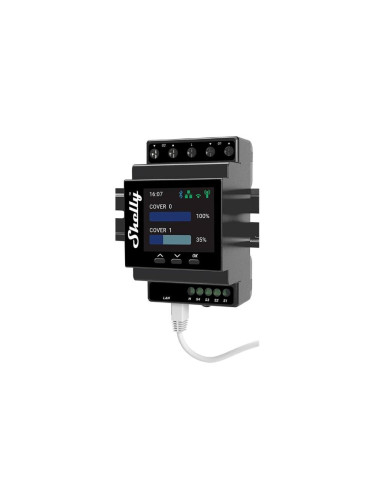 Wi-Fi Smart импулсно реле, 2x16А(40A), 230VAC, Shelly PRO Dual Cover, електромер, DIN, 268124S