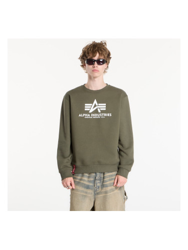 Суитшърт Alpha Industries Basic Hoody Small Logo II Dark Olive L