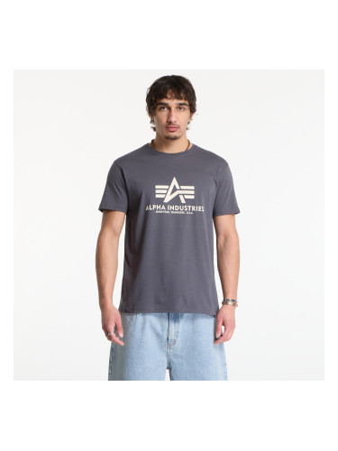 Тениска Alpha Industries Basic T-Shirt Grey Black L