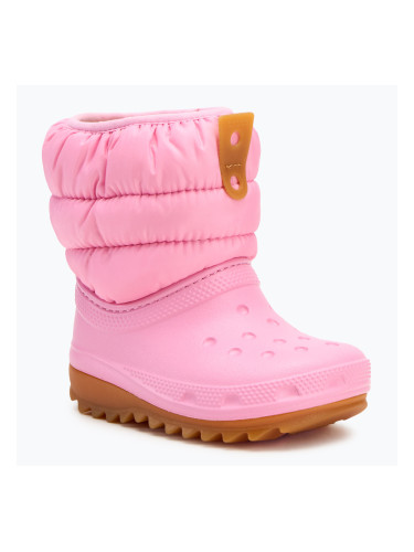 Детски ботуши за сняг Crocs Classic Neo Puff Boot Toddler pink tweed/gum