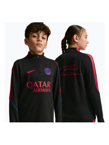 Детски футболен суитшърт Nike Paris Saint-Germain Strike Dri-Fit Soccer Knit Drill Top black/global red/global red