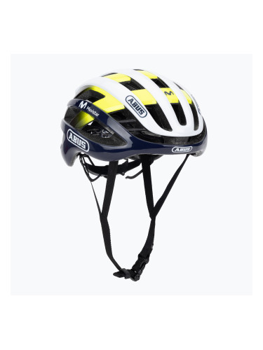 ABUS AirBreaker Movistar Team 24 тъмножълта/жълта/бяла велосипедна каска