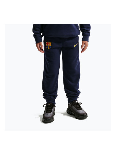 Детски панталони Nike FC Barcelona Club Jogger blackened blue/mineral yellow