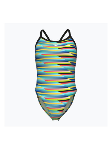 Дамски бански костюм от една част arena Racing Stripe Xcriss Cross black multi/black