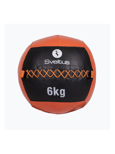 Медицинска топка Sveltus Wall Ball 6 kg black/red