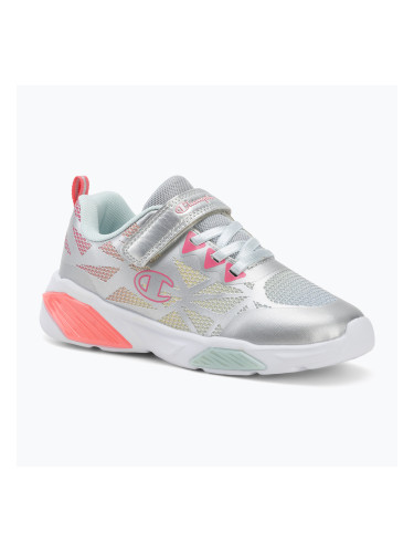 Детски обувки Champion Wave Tri G PS Low Cut silver/blue burgundy/imperial light blue