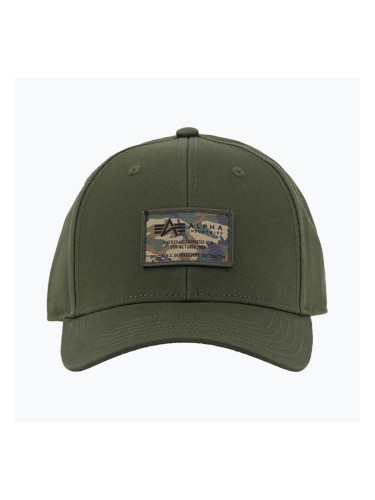 Alpha Industries Crew Camo тъмно маслинова бейзболна шапка