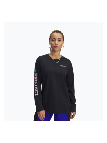 Дамска блуза с дълъг ръкав за  тренировка Under Armour Campus T Q1 black