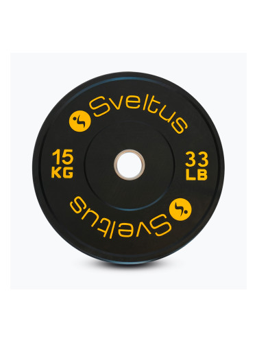 Олимпийски бъмпер тежести Sveltus Training 15 kg black