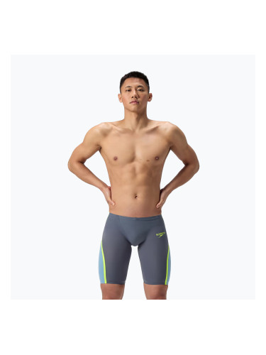 Мъжки шорти за плуване тип клин Speedo Fastskin LZR Intent 2.0 Jammer grey lead/acadia blue/hyper yellow