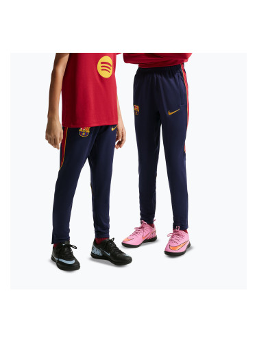 Детски футболни панталони Nike FC Barcelona Strike Dri-Fit blackened blue/noble red/yellow