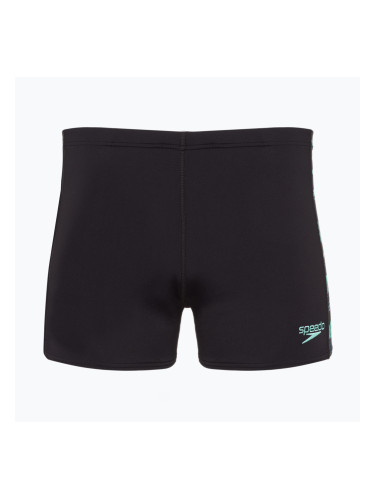 Мъжки боксерки за плуване Speedo Hyperboom Panel Aquashort black/dark teal
