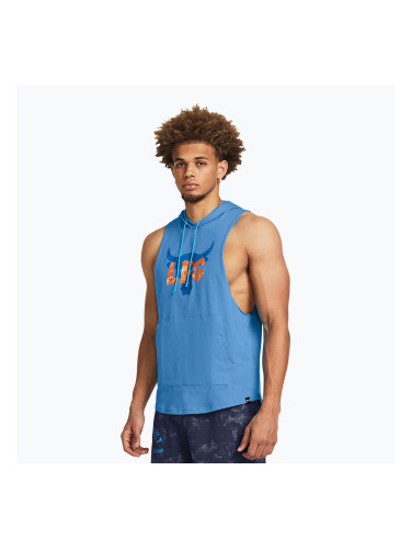 Мъжка тренировъчна тениска Under Armour Project Rock LFG Graphic SL Hoodie blue