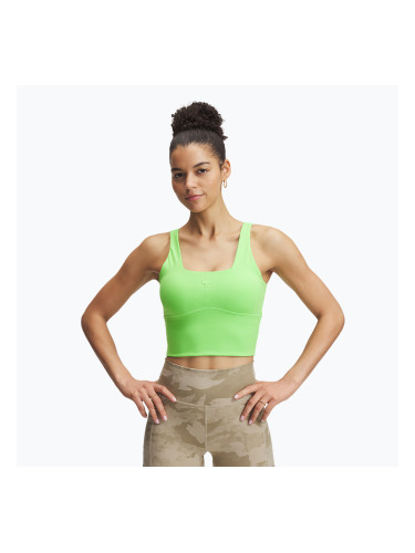 Under Armour Project Rock Fitted Bra Тренировъчен сутиен cyber green / cyber green