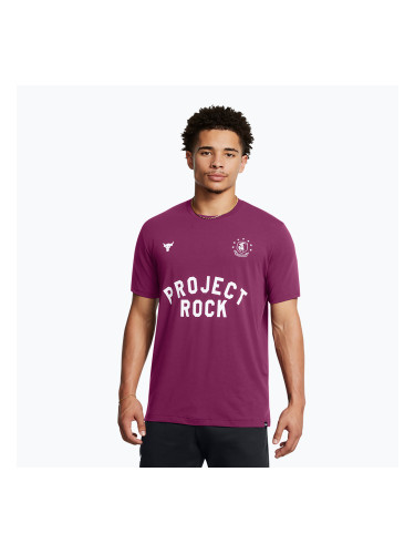 Мъжка тренировъчна тениска Under Armour Project Rock Badge Of Honor purple