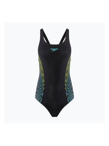 Speedo Placement Muscleback хипер жълт бански от една част