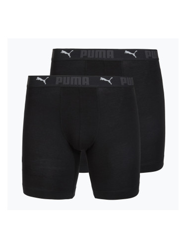 Мъжки боксерки Cotton Long 2 pack black