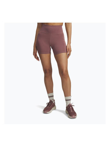 Дамски тренировъчни шорти Under Armour Project Rock Middie maroon mist/black
