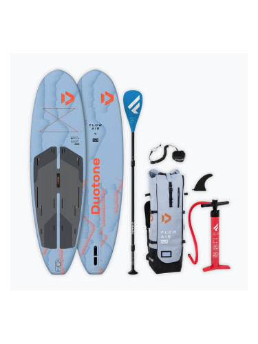 Комплект надуваем SUP борд DUOTONE iSUP Flow Air SLS 10'4 2026 cyan blue