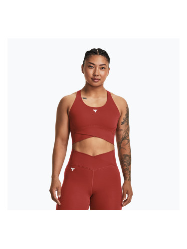 Дамски тренировъчен топ Under Armour Project Rock LetsGo Crssover Top heritage red