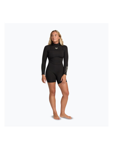 Дамски неопренов костюм за плуване ROXY 2/2 mm Prologue+ LS Springsuit Flock black