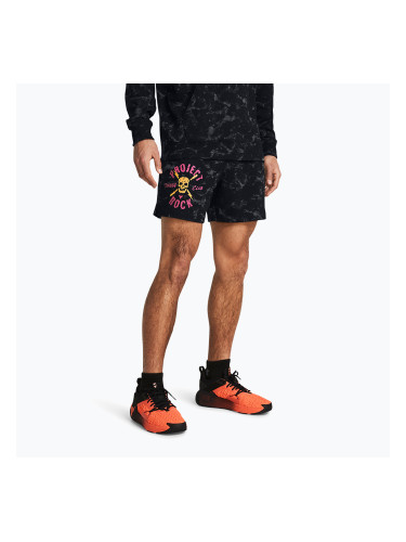 Мъжки тренировъчни шорти Under Armour Project Rock AOP Rvl Terry Sts black