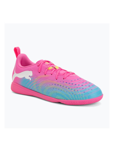 Детски футболни обувки PUMA Future 9 Play IT Jr poison pink/puma wht/sun stream/bright aqua/puma blk