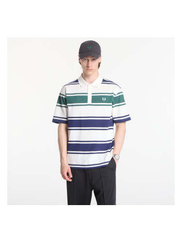 Тениска Fred Perry Relaxed Striped Polo Shirt Beige M