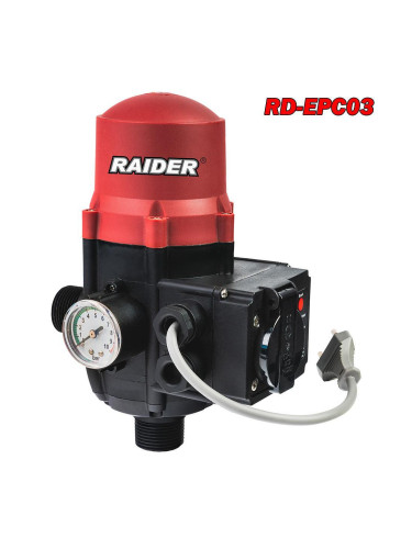 Пресостат за водни помпи, електронен, регулируем, 2200W, 1", 2.5 bar, RAIDER RD-EPC03