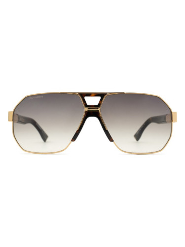 DSQUARED2 D2 0028/S 06J 9K 63 - правоъгълна слънчеви очила, мъжки, златни, огледални