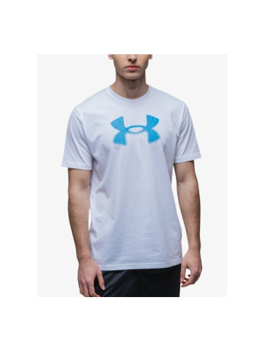 UNDER ARMOUR Reflective Big Logo Ss Tee White / Blue