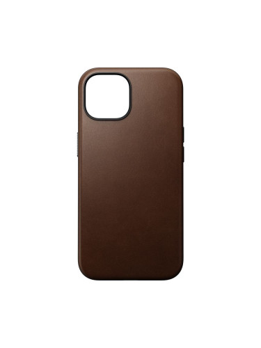Гръб Nomad Modern Leather Case за iPhone 15 - Кафяв