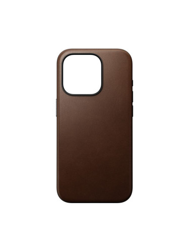 Гръб Nomad Modern Leather Case за iPhone 15 Pro Max - Кафяв