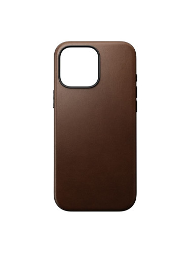 Гръб Nomad Modern Leather за iPhone 16 Pro Max - Кафяв
