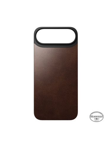 Гръб Nomad Magnetic Leather Back, Magsafe за iPhone 17 Air - Кафяв