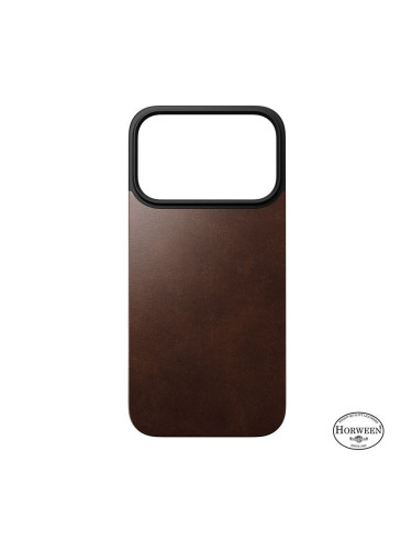 Гръб Nomad Magnetic Leather Back, Magsafe за iPhone 17 Pro - Кафяв