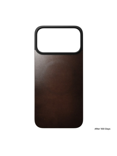 Гръб Nomad Magnetic Leather Back, Magsafeза iPhone 17 Pro Max - Кафяв
