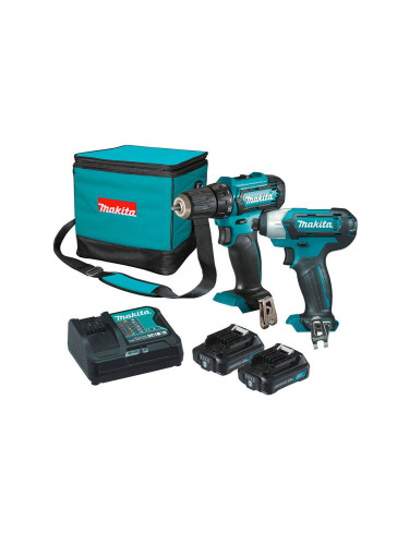 Акумулаторни инструменти Makita CLX224SA ( Винтоверт DF333D + Ударен / impact винтоверт TD110D) 12V, CXT, 2x2Ah