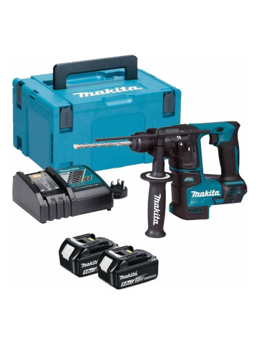 Перфоратор акумулатореН Makita HR166DSMJ, 10.8V, CXT, 4Ah, SDS-plus, 1.1J, безчетков мотор