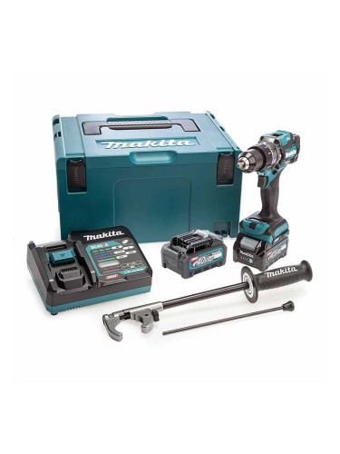 Винтоверт акумулаторен, ударен, безчетков, Makita HP001GD201, 40V, XGT, 2x2.5Ah, 140Nm