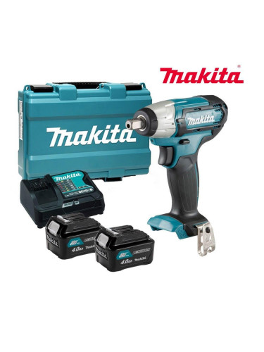 Гайковерт акумулаторен, ударен, Makita TW141DSME, 12V, CXT, 2x4Ah, 1/2", 145Nm