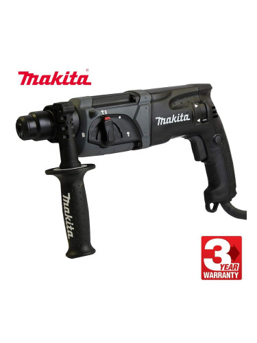 Перфоратор електрически Makita HR2470BX40, 780W, SDS-plus, 2.4J, Black Edition