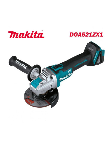 Ъглошлайф акумулаторен Makita DGA521ZX1, 18V, LXT, 125 мм, безчетков мотор